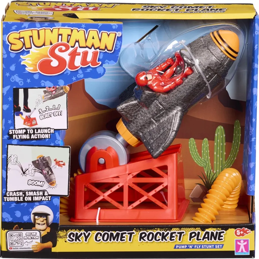 Stuntman Stu Sky Comet Rocket Plane Playset - 1