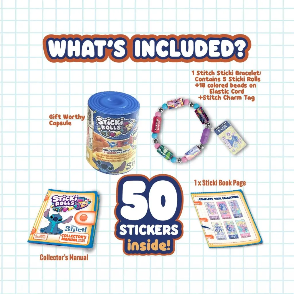 Sticki Rolls Disney Stitch Mystery Capsule (Styles Vary) - 2