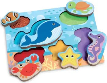 Woodlets Touch &amp; Feel Under the Sea Wooden Puzzle