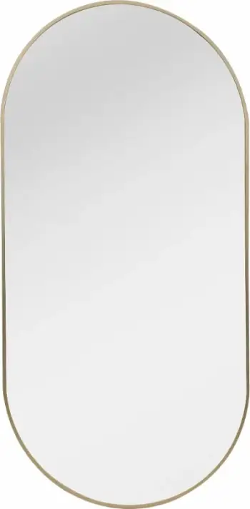 Pasqyrë ovale për mur, ngjyrë ari, 60x120cm
