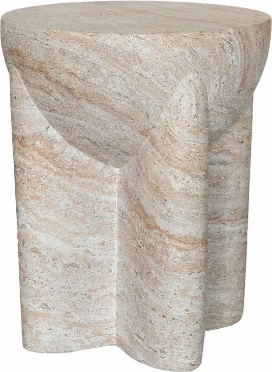 Tavolinë anësore Lithos Handle, bezhë, 36.5x36.5x46.5 - 1
