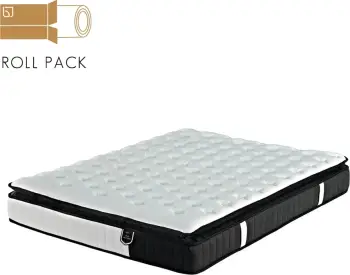 Dyshek visko aloe vera roll pack, bardhë-antracit, 200x160x31cm