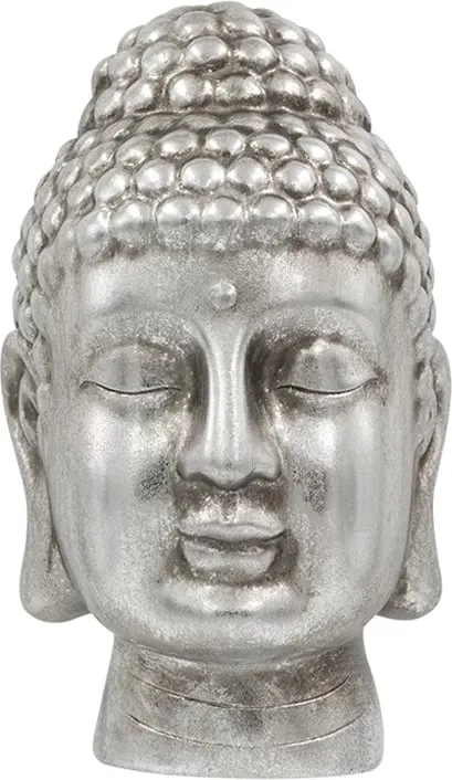Dekor SAKIA, kokë Bude, ngjyrë argjendi antike, 16x14x22cm - 1