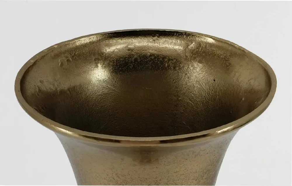 Vazo FLORES, alumin, ngjyrë ari, 19x19x55 cm - 2