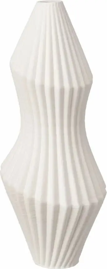 Vazo TESSELA, qeramike, e bardhë, 11.5x11.5x26cm