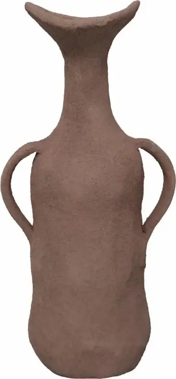 Vazo NATHEN, alumin, bezhë, 13x8.5x25cm