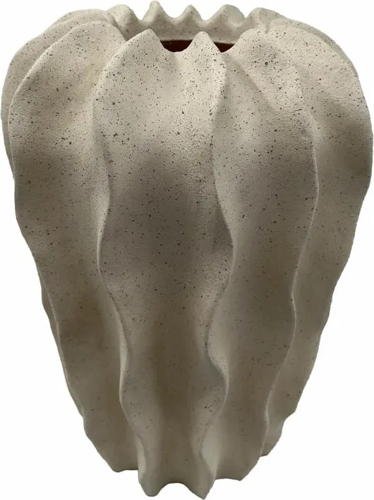 Vazo THORNY, polirezine, bezhë, 19x19x27.5cm - 1