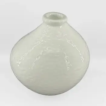 Vazo qelqi e bardhë, 25x25x25cm