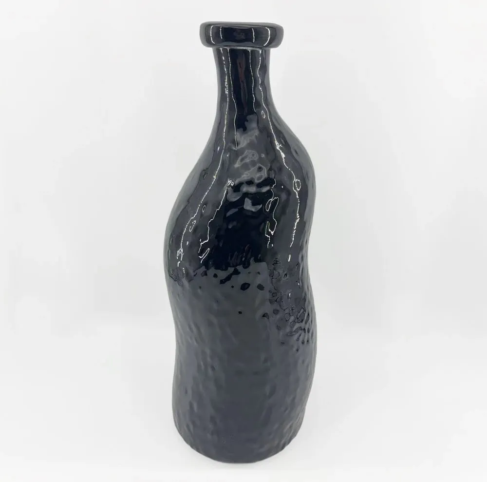 Vazo ROMAIN, qelq i zi, 15.5x15.5x40cm - 1