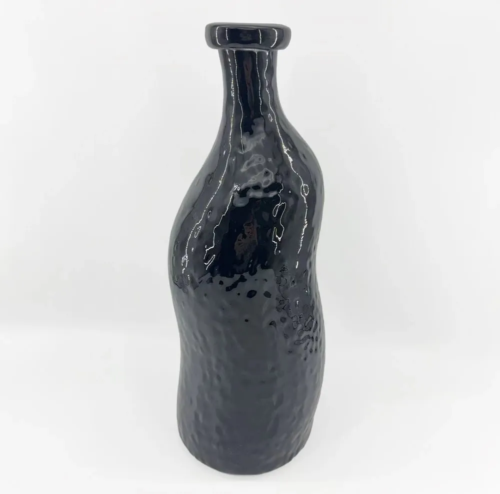 Vazo ROMAIN, qelq i zi, 15.5x15.5x40cm - 3
