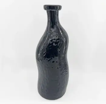 Vazo ROMAIN, qelq i zi, 15.5x15.5x40cm