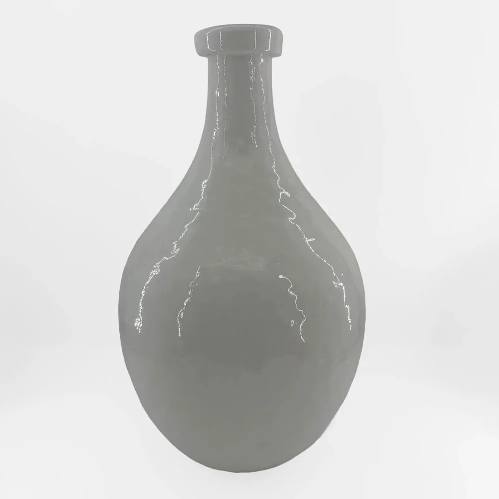 Vazo FLACON prej qelqi, e bardhë, 27.5x27.5x46cm - 1
