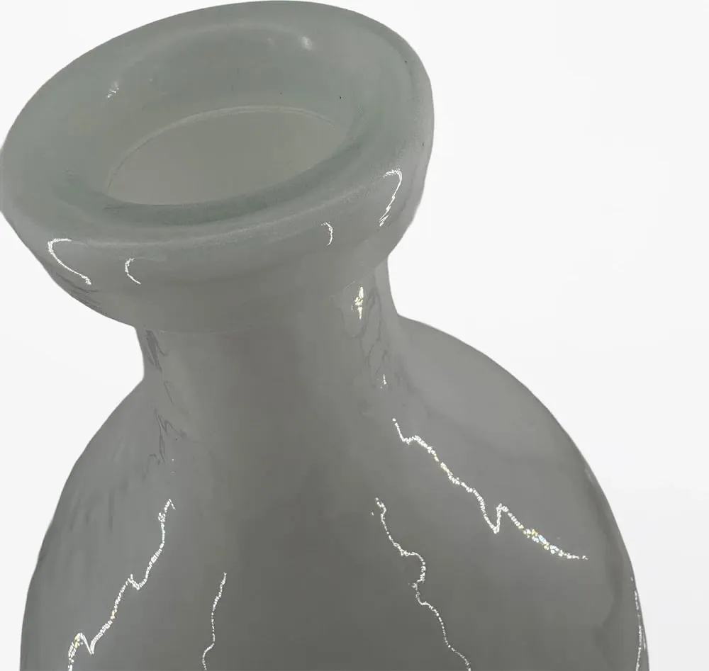 Vazo FLACON prej qelqi, e bardhë, 27.5x27.5x46cm - 2
