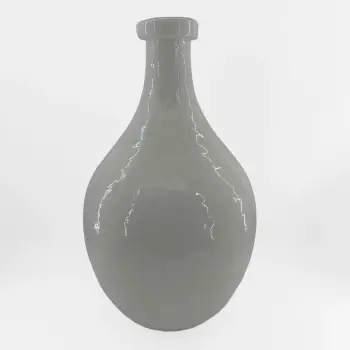 Vazo FLACON prej qelqi, e bardhë, 27.5x27.5x46cm