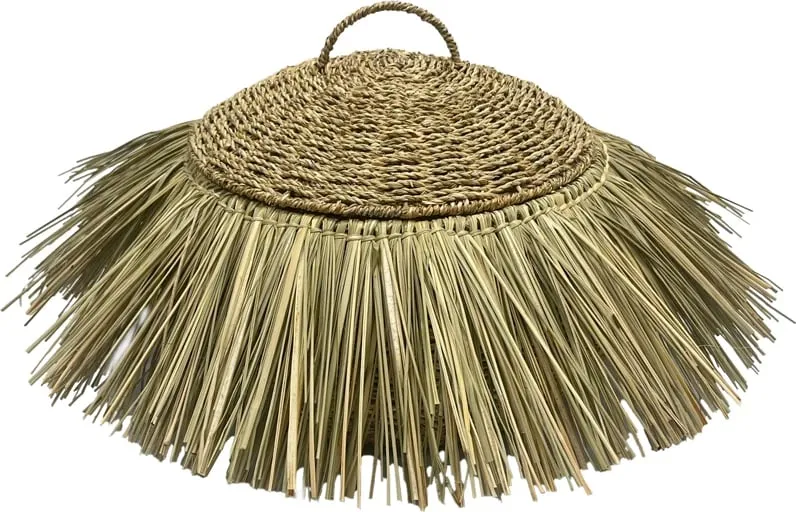 Shportë BUSA prej bari deti, natyrale, 53x53x31cm - 1