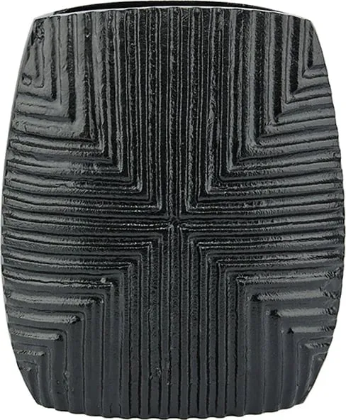 Vazo LINEAR, alumin, e zezë, 21x8x24cm - 1