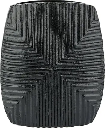 Vazo LINEAR, alumin, e zezë, 21x8x24cm