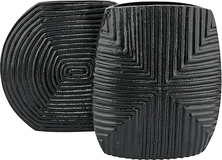Vazo LINEAR, alumin, e zezë, 28x6x24cm - 3