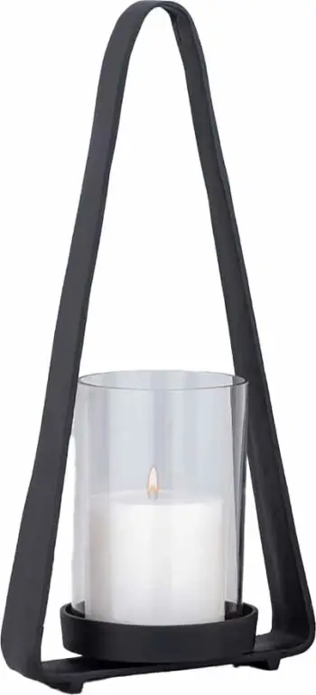 Qiri mbajtëse LUMINOUS, alumin i zi, xham, 49x14x23cm