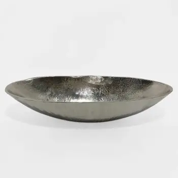 Enë dekorative CIOTO, alumin, argjend, 43x18x9cm