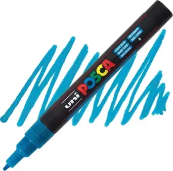 Marker Uni pc-3ml Posca Glitter kaltër