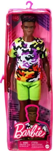 Barbie Ken Fashionistas Doll - Camo Top and Neon Green Shorts