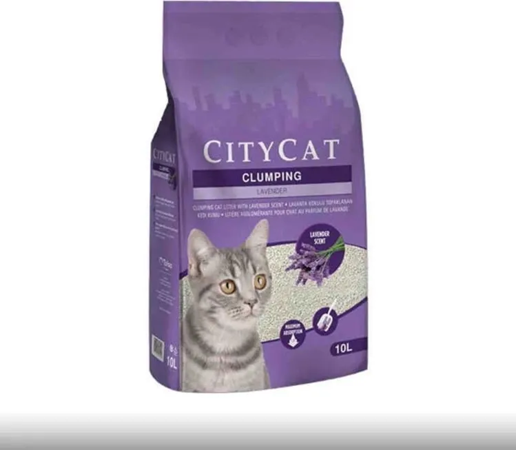 Rërë për mace City Cat Clumping Lavender, 10L - 1