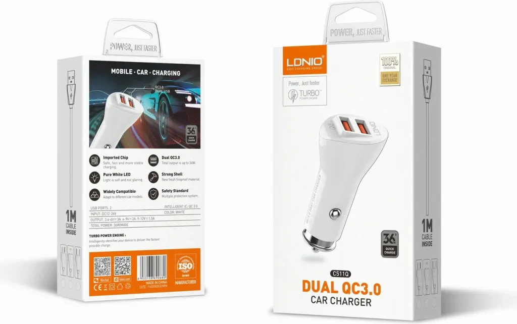 Karikues Për Veturë LDNIO C511Q - 2