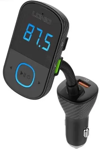 Transmetues FM për veturë Ldnio 30W Car charger bluetooth 5.0 player