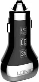 Karikues për veturë Ldnio 36W Dual USB Super Fast Car charger - 1