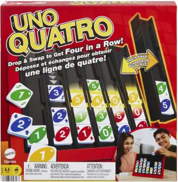 Lojë tavoline Mattel Uno Quatro, familjare, prej 7 vjeç