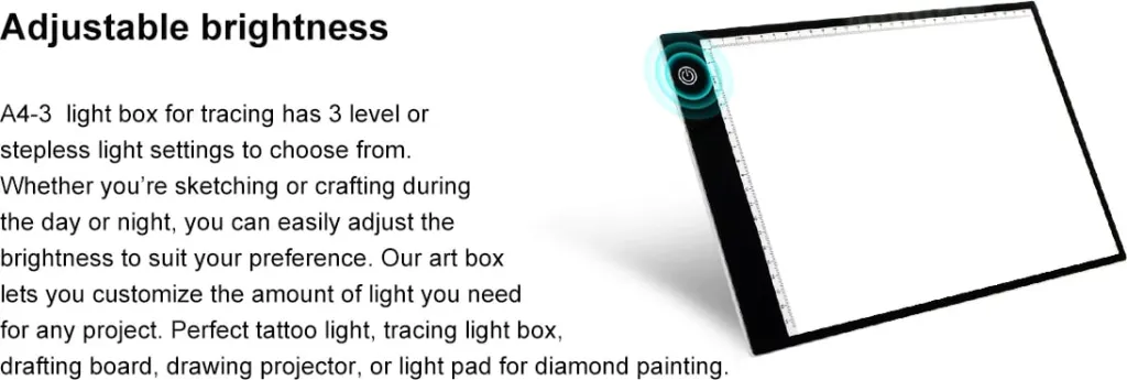 Tablet Vizatimi/Dritë Vizatimi/Projektor Vizat Tech Time A4 Tracing Light Pad - 3