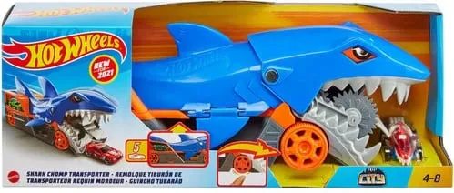 Lodër për fëmijë Hot Wheels Shark Chomp Transporter - 1