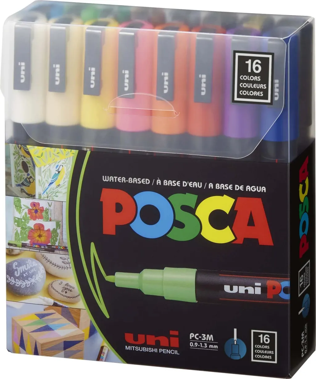 Set marker Uni Posca pc-3m Standard Colors 16/1 - 1