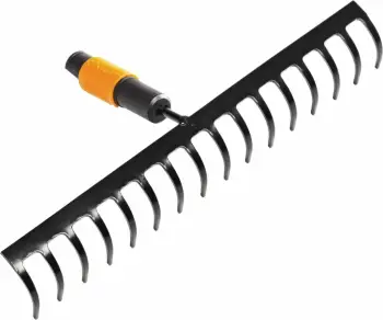 Grabujë metalike Fiskars, me 16 dhëmbë, zezë/ portokalli