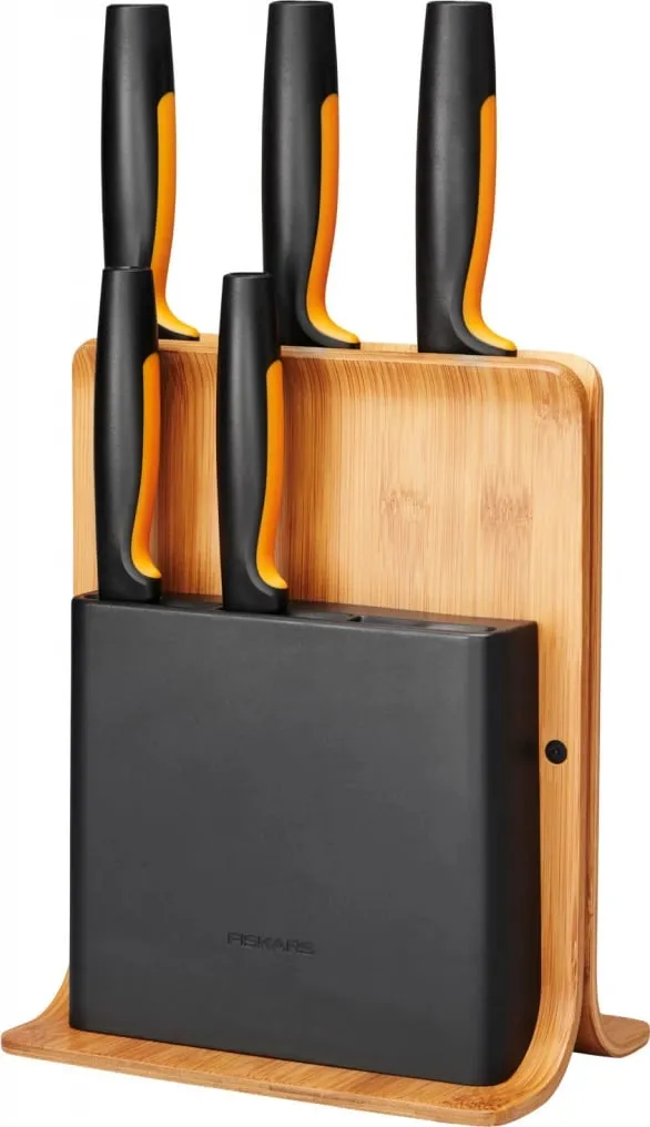 Set thika Fiskars Bamboo, 5 copë, zezë - 1
