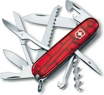 Huntsman(Gjuetar) 91mm,Victorinox, e kuqe transparente