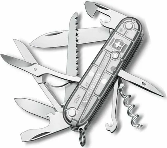 Huntsman(Gjuetar) Victorinox 91mm, argjend transparent - 1