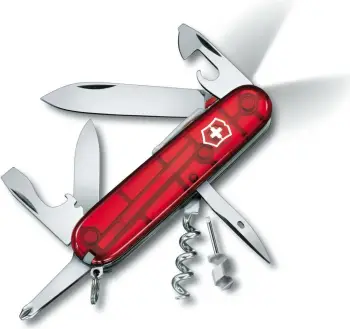 Thikë xhepi Victorinox "Spartan Lite", e kuqe/transparente