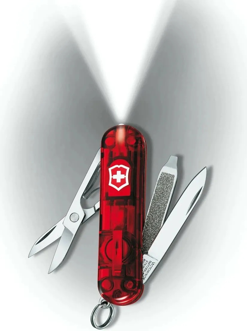 Thikë xhepi Victorinox, Signature Lite, e kuqe, LED dritë të bardhë - 1