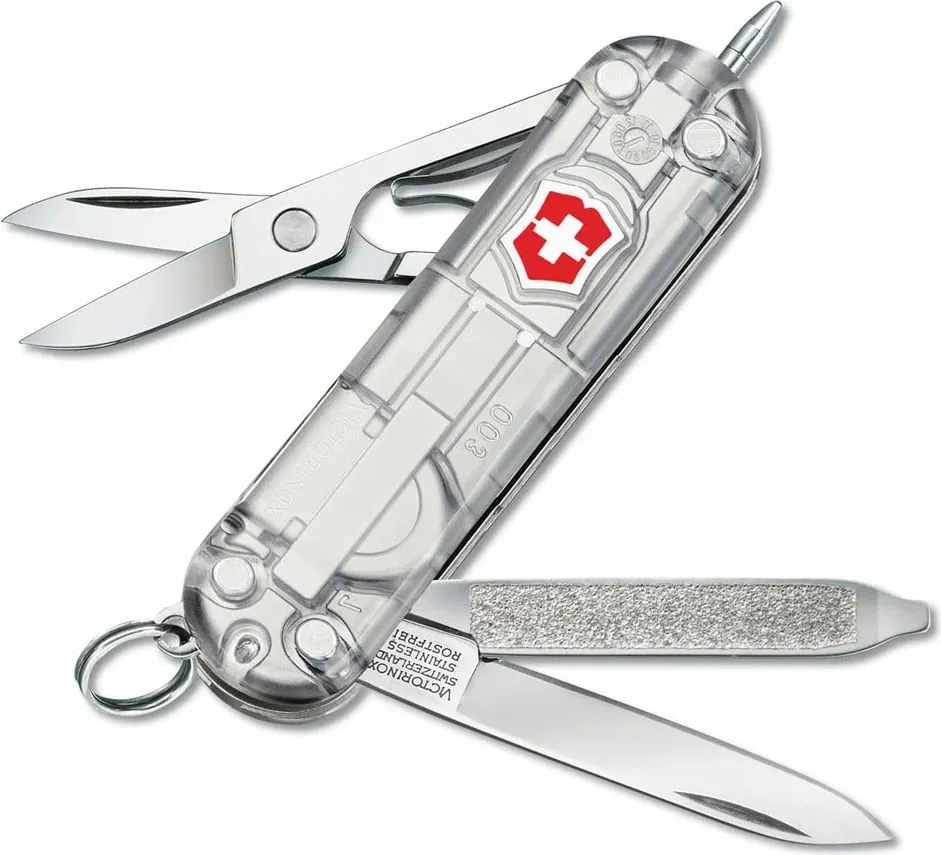 Thikë xhepi Victorinox Signature Lite (me dritë) argjendTech, e tejdukshme - 1