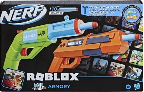 Nerf: Roblox Jailbreak: Armoury Hammer Action Blasters 2 Pack - 2