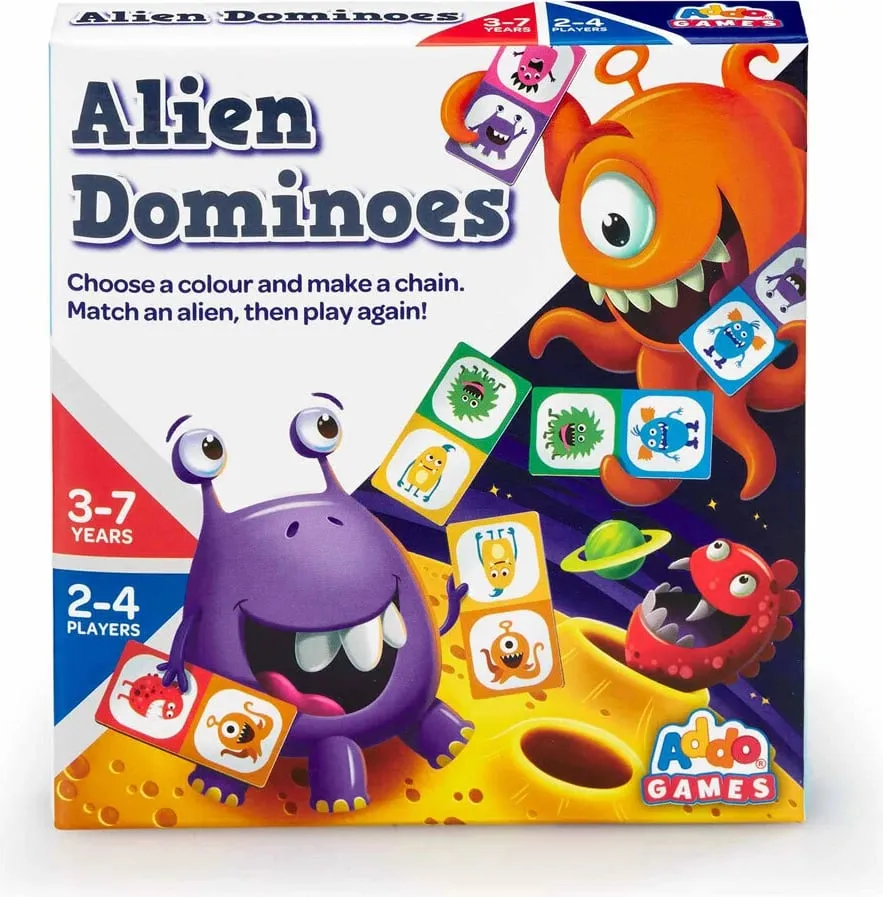 Addo Games Alien Dominoes Mini Card Game - 1