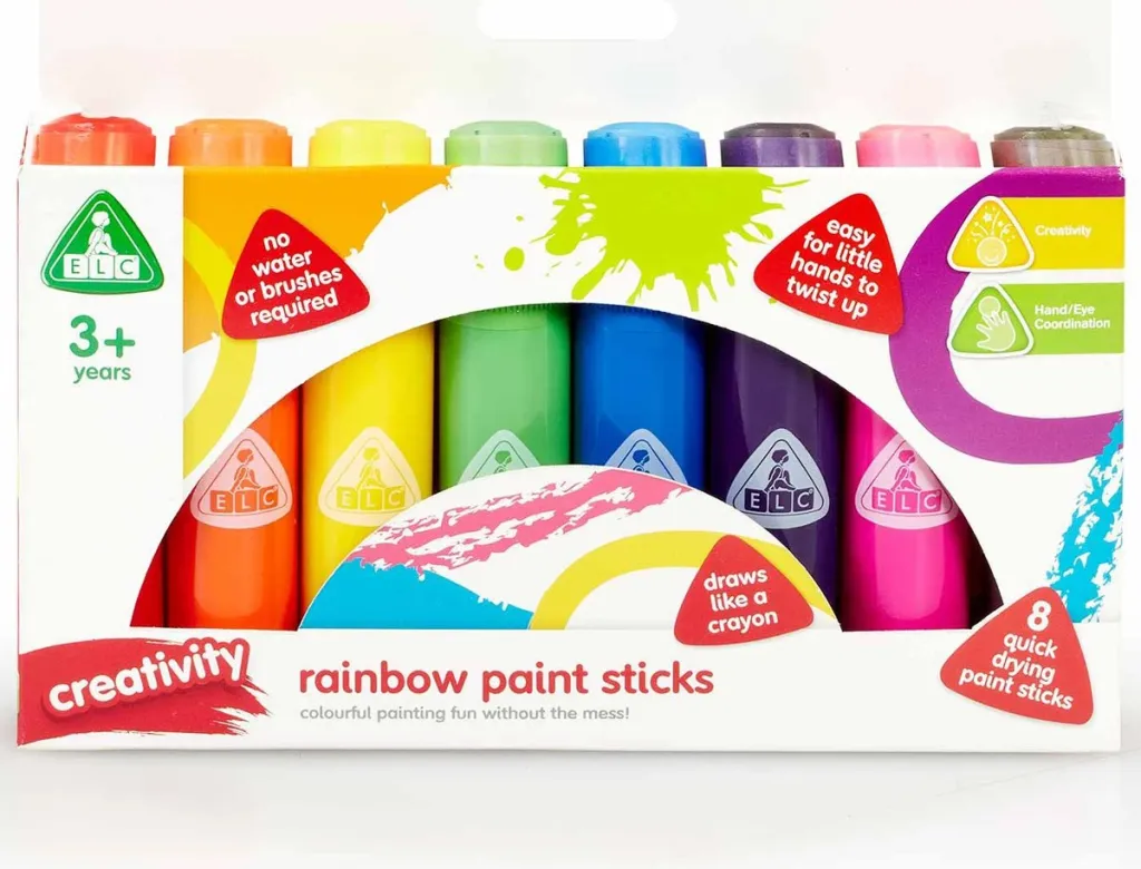 Early Learning Centre Rainbow Paint Sticks - 6