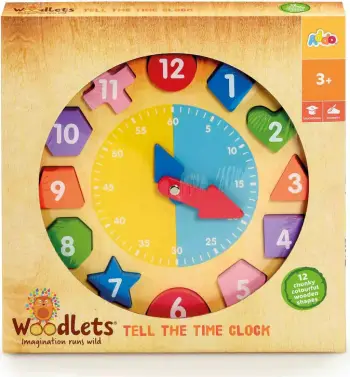 Woodlets Tell the Time Clock