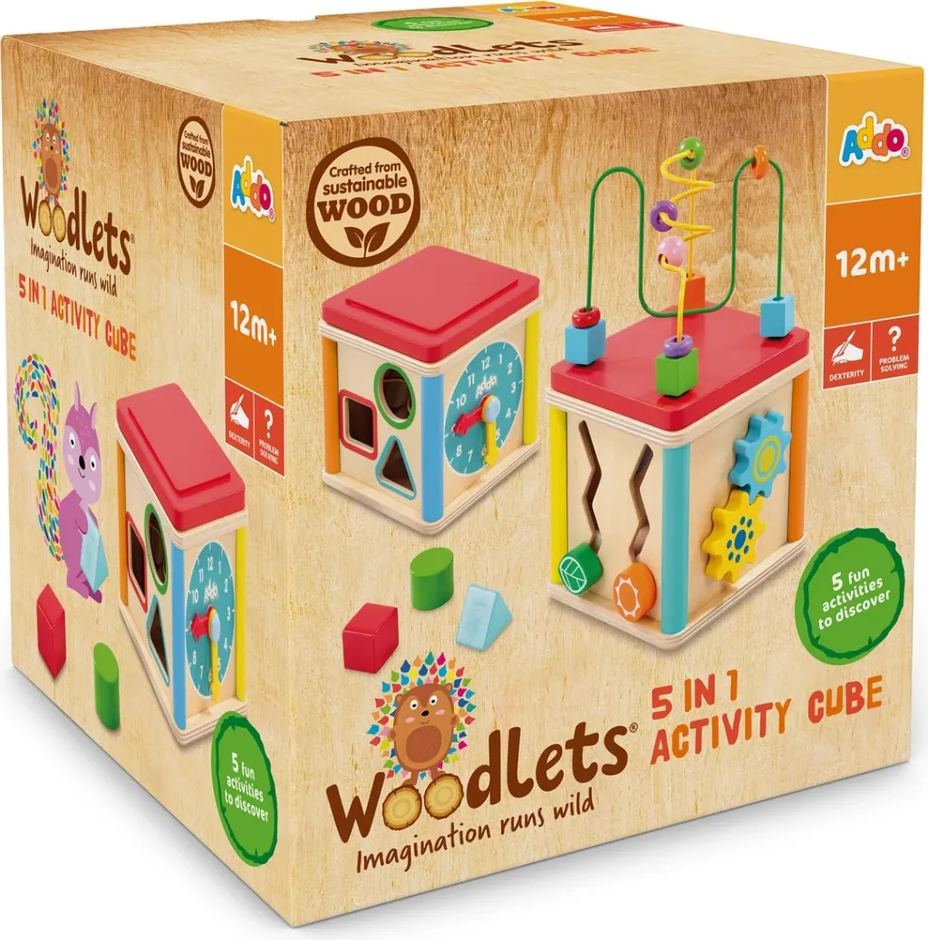 Woodlets 5-in-1 Activity Cube - 3