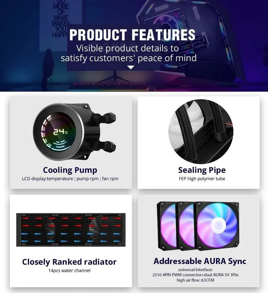 Sama Liquid Cooler T360MM black - 4