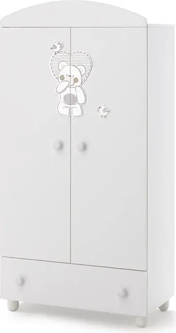 Komodë për dhomë të fëmijëve White leivonnaiset 2 door wardrobe