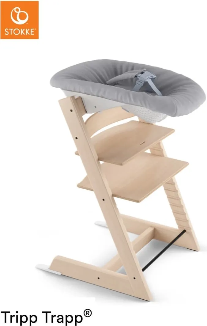 Ulëse e lartë për bebe Tripp trapp® newborn set with toy hook – grey - 3