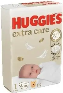 Pelena Huggies® Extra Care 1 (2-5 kg, 50 copë)